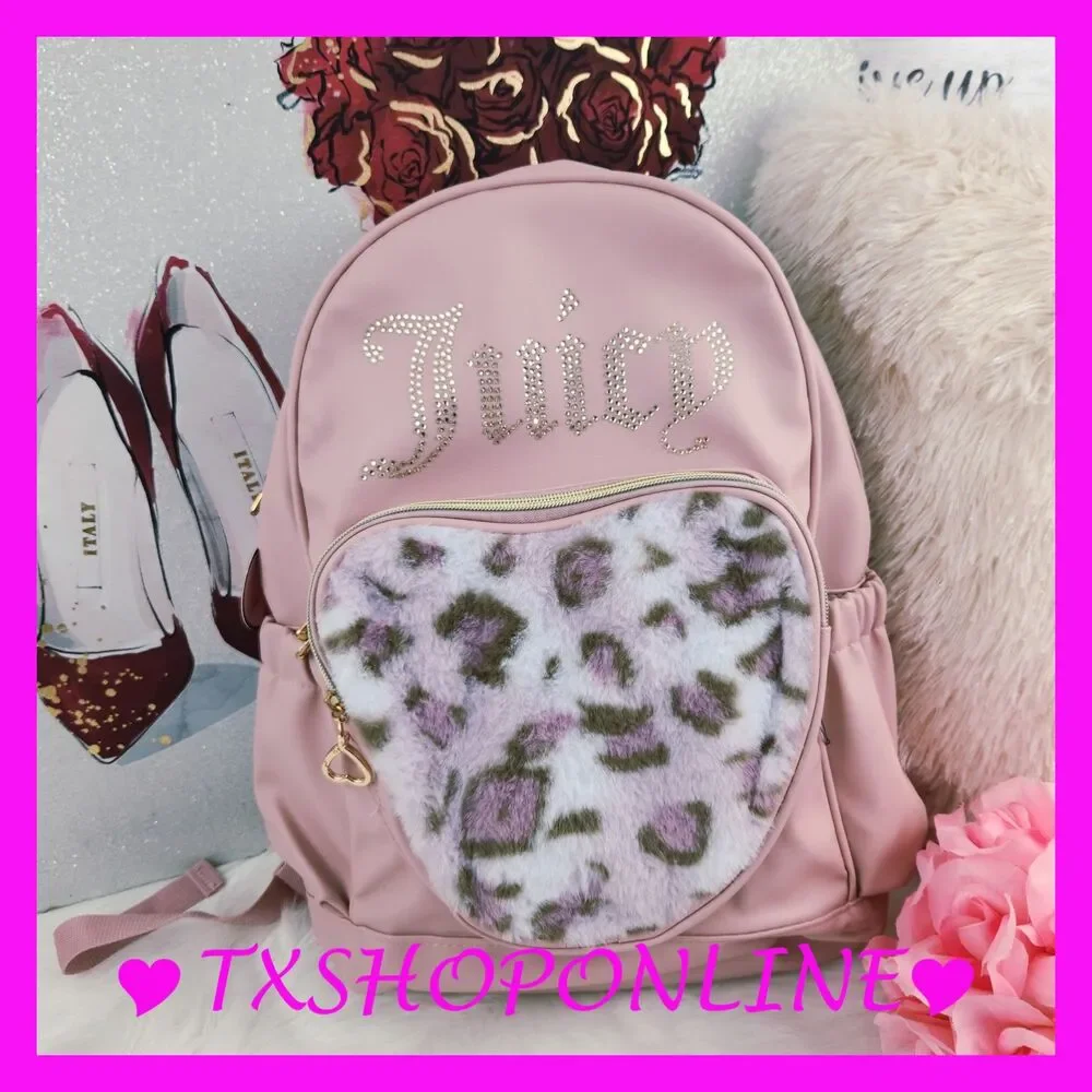 💗🌺{Juicy Couture} pink and cheetah print backpack🌺💗